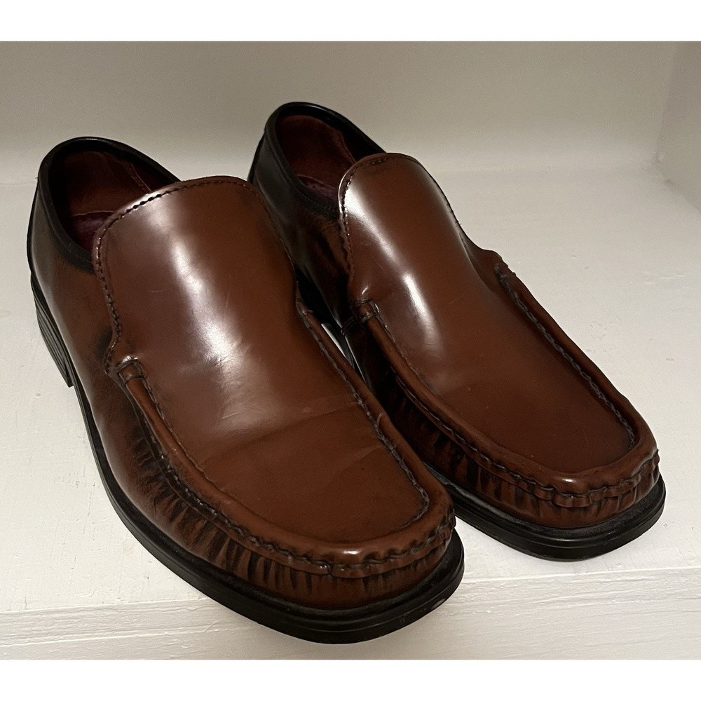 Armando Moc Toe Brown Leather Loafer Men's Sz‎ 10